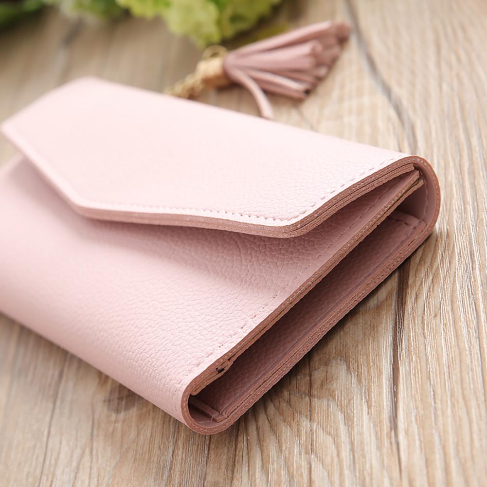 Tassels Long Wallet Ladies PU Leather Thin Mobile Holder Money Bag