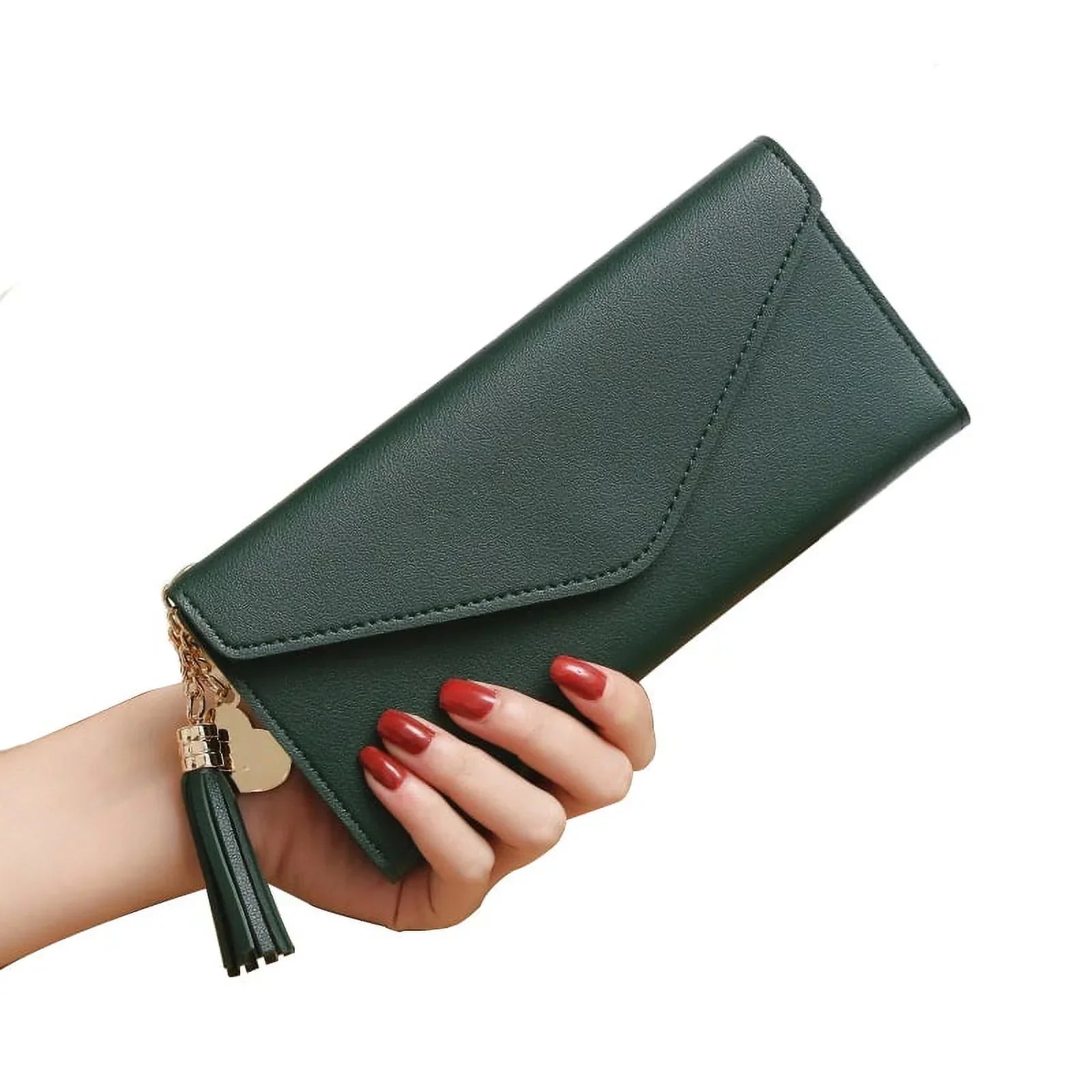 Tassels Long Wallet Ladies PU Leather Thin Mobile Holder Money Bag